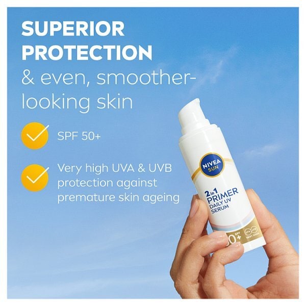 Nivea Sun Uv Face 2In1 Primer Daily Serum Spf50+ 30Ml