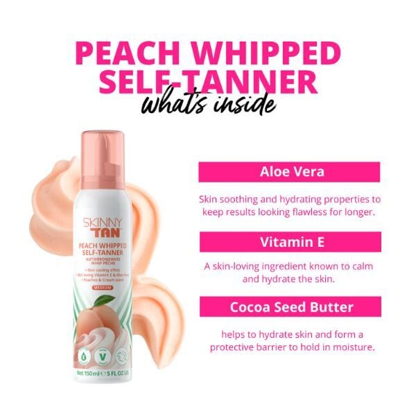 Skinny Tan Peaches & Cream Self Tanning Whip 150Ml
