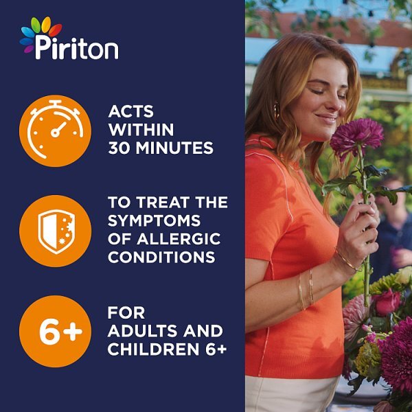 Piriton Allergy Relief Tablets Antihistamine Tablets 30s