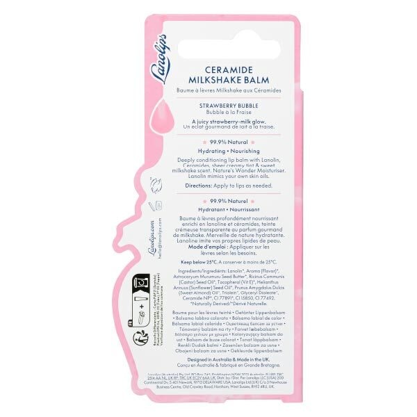 Ceramide Milkshake Tinted Lip Balm Strawberry Bubble 12.5G