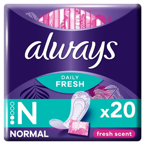 Always Daily Fresh Normal Wrapped Panty Liners x20