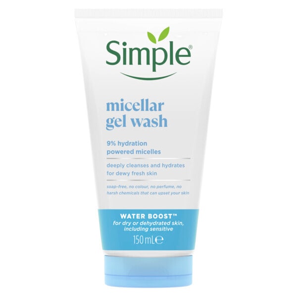 Simple Water Boost Micellar Facial Gel Facial Wash Cleanser