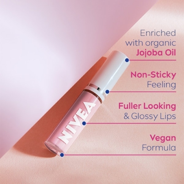 NIVEA Clear Glow Lip Oil for Long Lasting Moisture 5.5ml