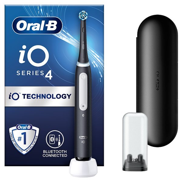 Oral-B iO4 Black Electric Toothbrush + Travel Case