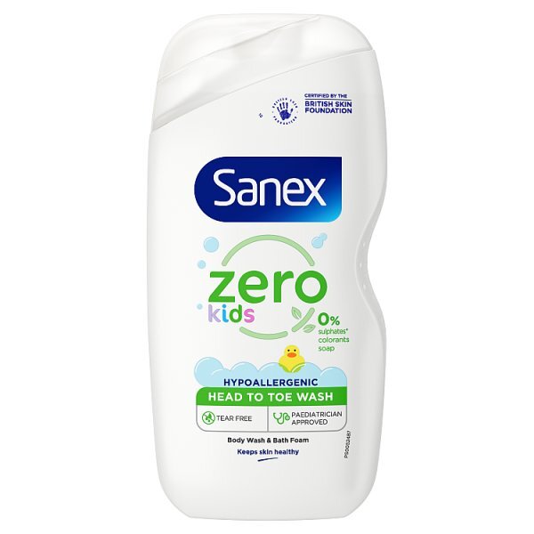 Sanex Zero % Kids Head To Toe Bodywash 450Ml