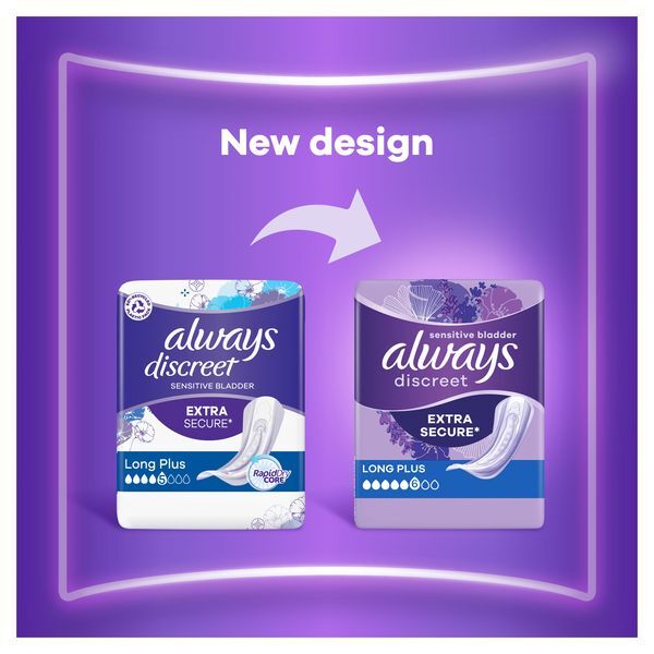 Always Discreet Incontinence Pads+ Long Plus 80 Pack Bundle