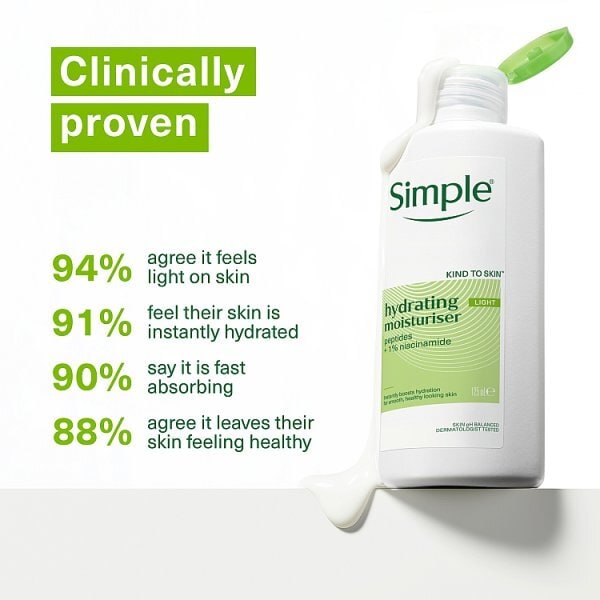 Simple Kind to Skin Hydrating Light Face Moisturiser 125ml