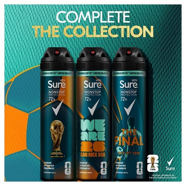 Sure Men Nonstop Protection Cobalt Dry Anti-Perspirant Aerosol 250Ml