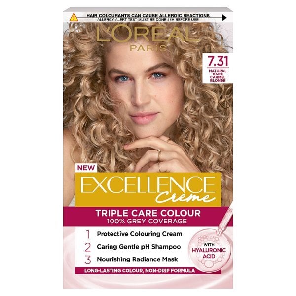 Excellence Creme 7.31 Dark Caramel Blonde Hair Dye