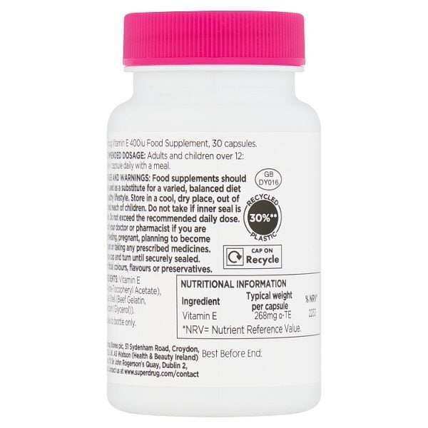 Superdrug Vitamin E 400iu 30s