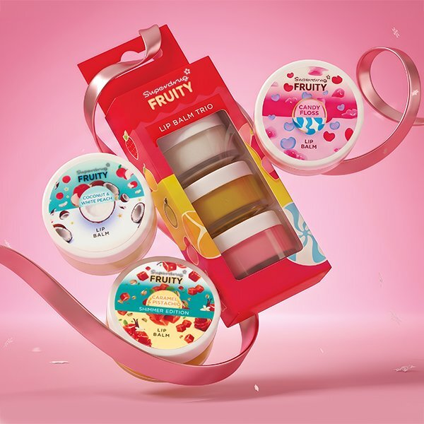 Superdrug Fruity Lip Balm Trio Gift Set 10g
