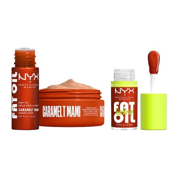NYX Professional Makeup Fat Oil Lip & Body Kit, Caramelt Mami