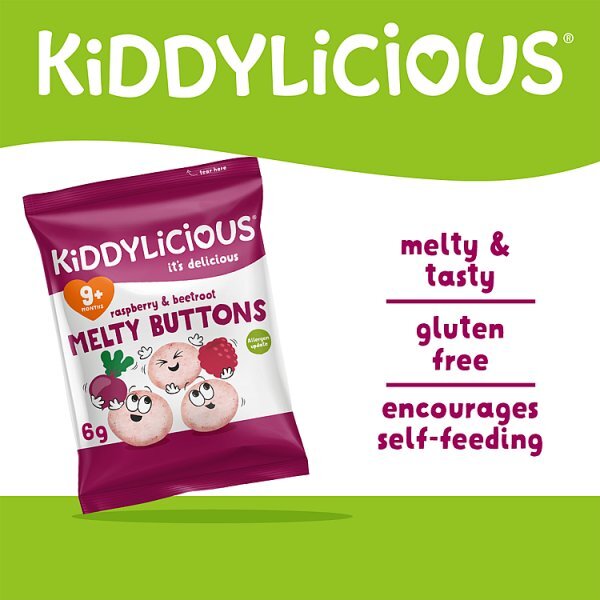 Kiddylicious Rapsberry & Beetroot Melty Buttons 6G