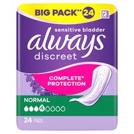 Always Discreet Incontinence Pads Normal 24