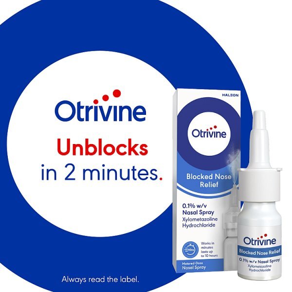Otrivine Blocked Nose Relief Nasal Spray 0.1% 10ml