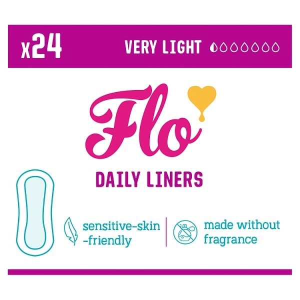 Flo Bamboo Panty Liners Wrapped + Ultra Thin (24 liners)