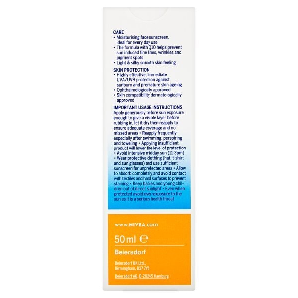 NIVEA SUN UV Face SPF 30 Q10 Anti-Age & Anti-Pigments 50ml
