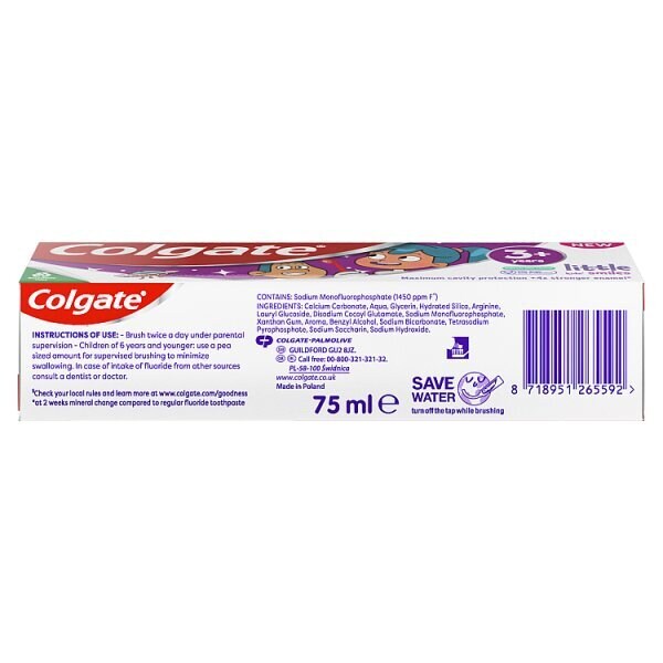 Colgate Natural Fruit Flavour Kids Toothpaste 3-5 Years 75ml