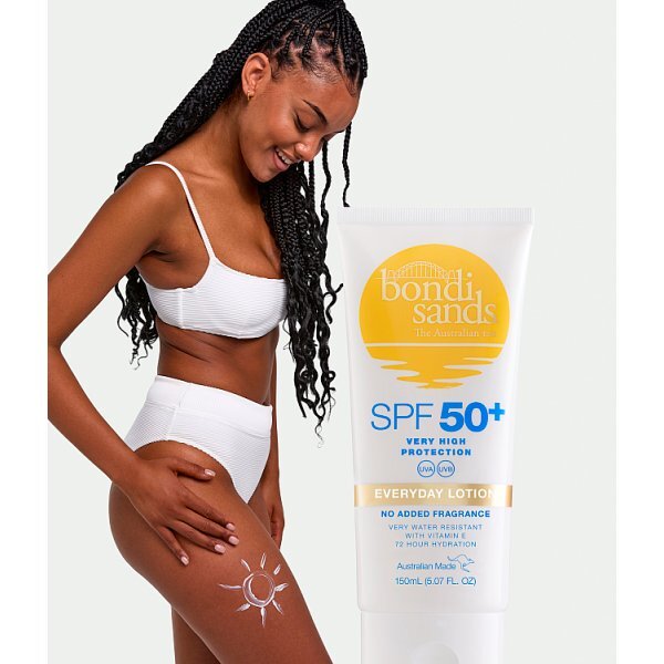 Bondi Sands Spf50+ Body Sunscreen Tube Fragrance Free 150Ml