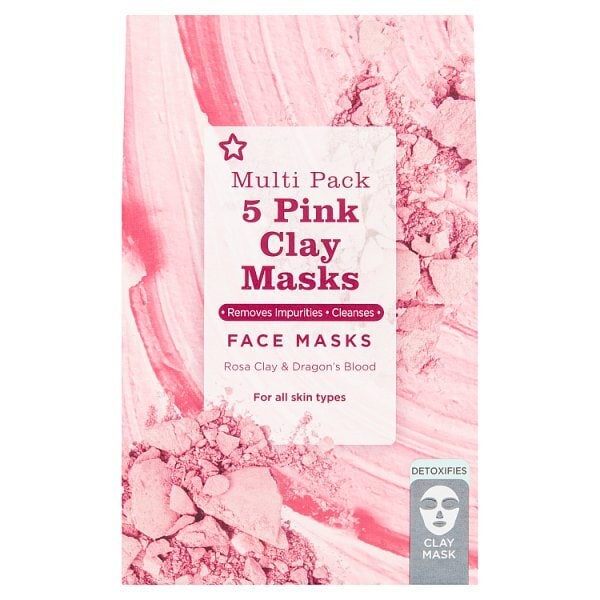 Superdrug Pink Clay Face Mask 15ml 5 Pack