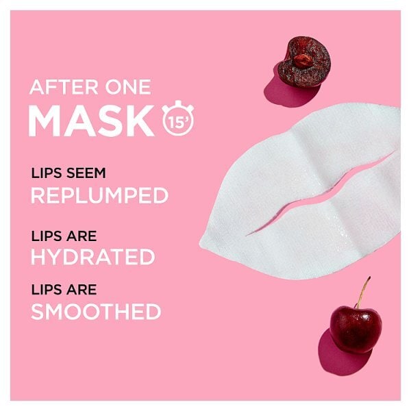 Garnier Moisture Bomb Cherry Lip Mask with Panthenol Hydrating Care