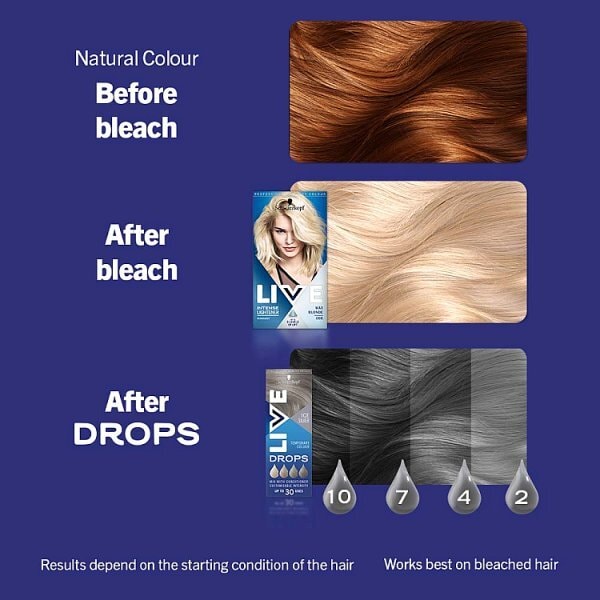 Schwarzkopf LIVE Drops Ice Silver Temporary Hair Dye