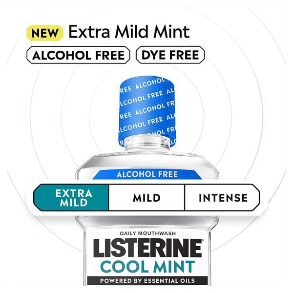 Listerine Cool Mint Extra Mild Alcohol Free Mouthwash 500Ml