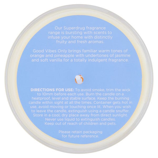 DNRAD Superdrug Good Vibes Only Scented Candle
