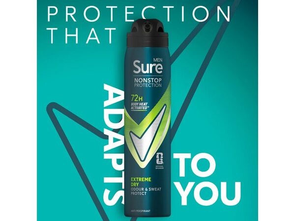 Sure Men Nonstop Protection Extreme Dry Anti-Perspirant Aerosol 250 ml