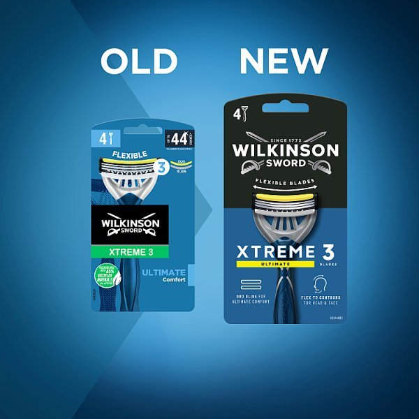 DNR Wilkinson Sword Xtreme 3 Ultimate Disposable Razors 4pk
