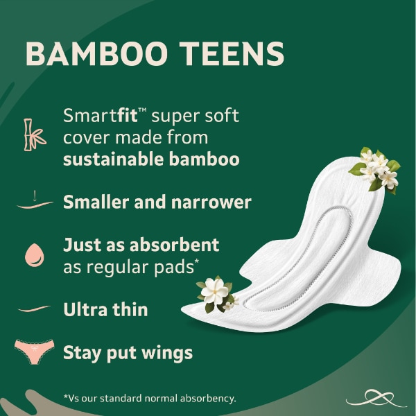 Lil-Lets Bamboo Petite Ultra Thin Teens Pads 14s