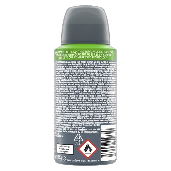 Dove Men+Care Advanced Clean Comfort Anti-Perspirant Aerosol 75 ml