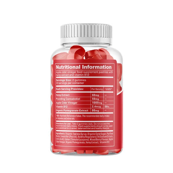 CBDfx Apple Cider Vinegar Gummies X 60 1500Mg