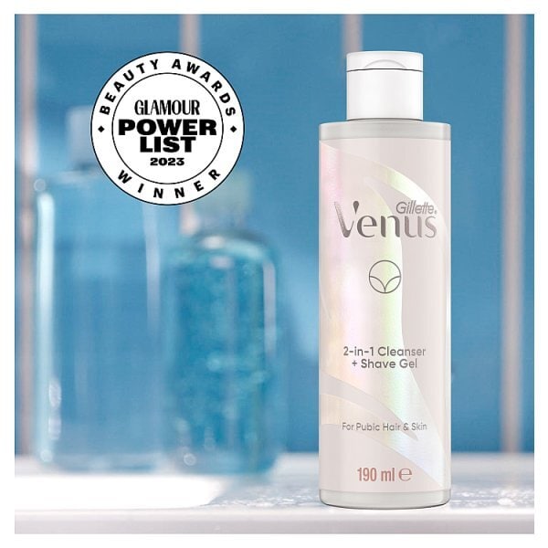 Venus For Pubic Hair, 2-In-1 Cleanser + Shaving Gel 190ml
