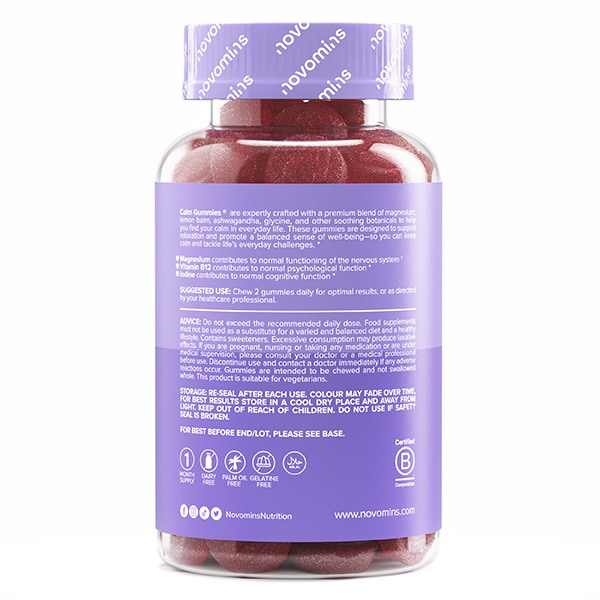 Novomins Passion-Fruit Flavoured Calm Gummies