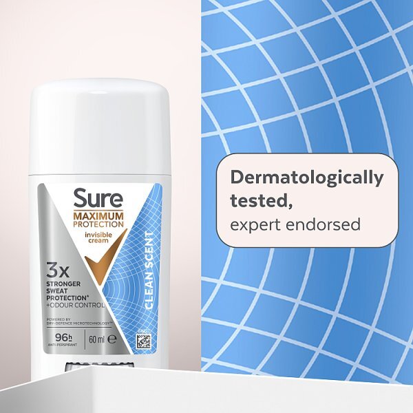 Sure for Women Deodorant Cream Stick Clean Scent Anti-perspirant 60ml