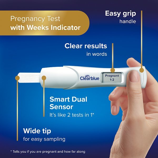 ClearBlue Triple Check&Date Pregnancy Tests 1Digital,2Visual