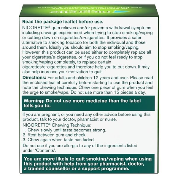 Nicorette Original 2mg Nicotine Gum 210s (Stop Smoking)