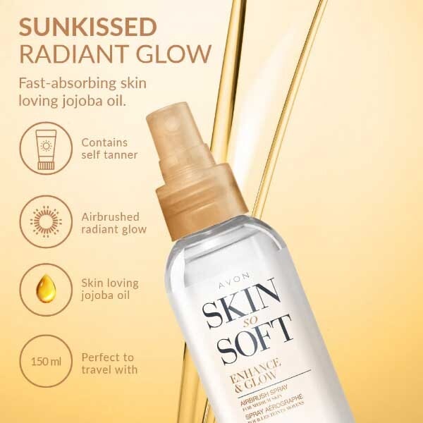 Avon Skin So Soft Enhance & Glow Airbrush Spray 150ml