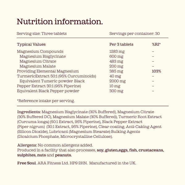 Free Soul 4in1 Magnesium & Turmeric