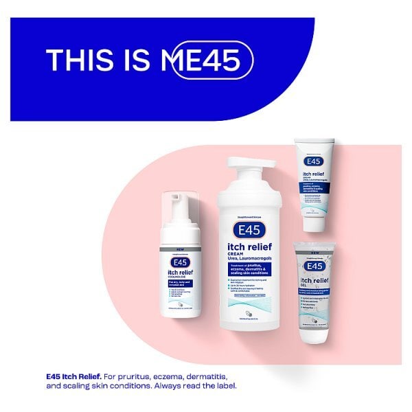 E45 Itch Relief Cream for Itchy, Irritated Skin & Eczema - 500g