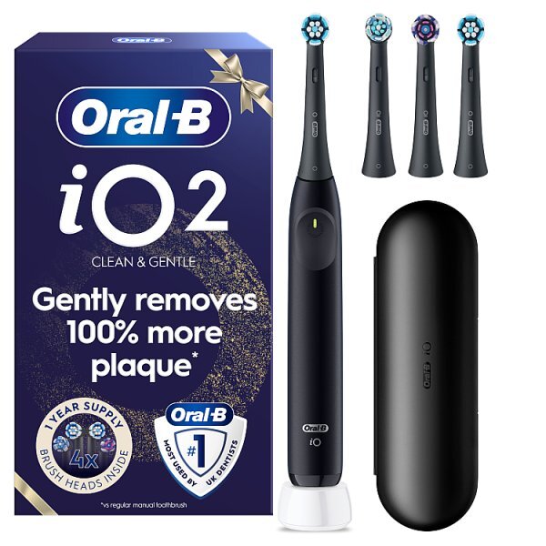Oral-B Io2 Night Black Electric Toothbrush Holiday Giftset