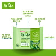 Simple Kind To Skin Cleansing Wipes Biodegradable X25 Pc