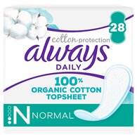 Always Dailies Cotton Protection Panty Liners Normal X 28