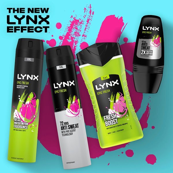 Lynx Antiperspirant Deodorant Aerosol Epic Fresh 250ml