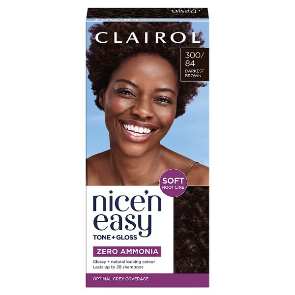 Clairol Nice'n Easy Tone+Gloss Semi-Permanent Hair Dye Darkest Brown
