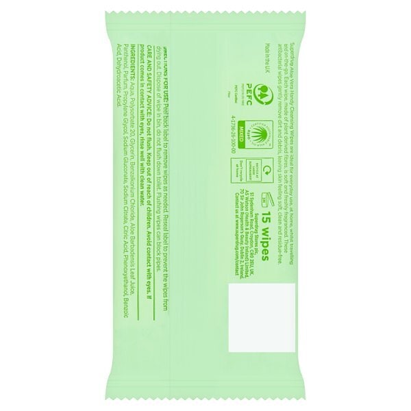 Superdrug Handy Antibacterial Wipes HANDY Aloe Fragrance Bio