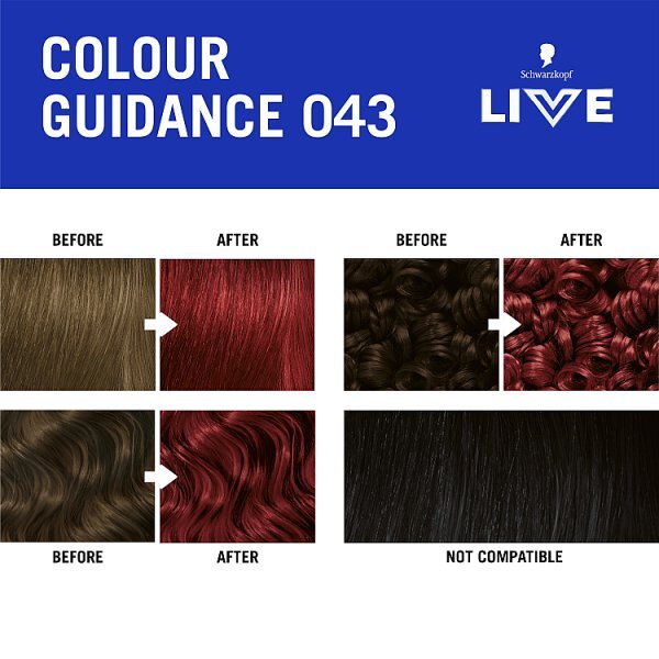Schwarzkopf LIVE 043 Red Passion Permanent Hair Dye