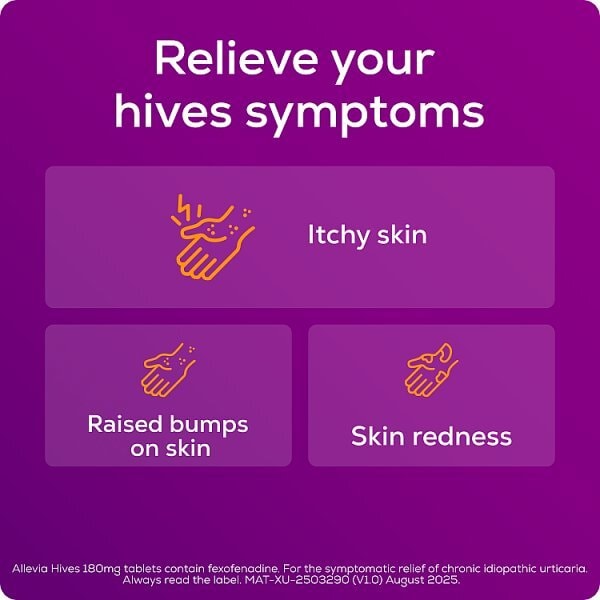 Allevia Hives 180Mg 15 Pack