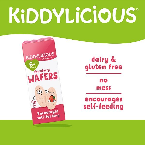 Kiddylicious Strawberry Mini Wafers 4x4g 6m+